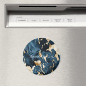 ウエスタンブルークリーム金ゴールドカウボーイ女性のカーボーイ牛追 マグネット (インサイチュ (食洗機))