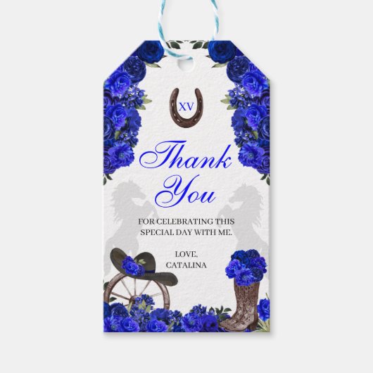 ウエスタンブルーバラランチェロキンセアニェラギフトラベル ギフトタグ (正面)