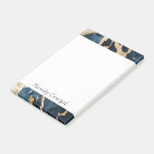 ウエスタンブルーブラウン金ゴールド牛革 ポストイット (アングル)