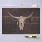 ウエスタンブル素朴スカルブラウンベージュオールドカントリー  薄葉紙 (クラフト)