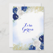 ウエスタンブ王室のートブルーバラミクリン招待状 招待状 (裏面)