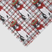 ウエスタンプレイドとクリスマス縁どコリー恋人 薄葉紙 (詳細)