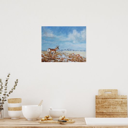 ウエスタンプレインズカモフラージュファインアートプリント ポスター (キッチン)