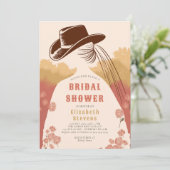 ウエスタンプレーリーワイルドフラワー素朴ブライダルシャワー 招待状 (スタンド正面)