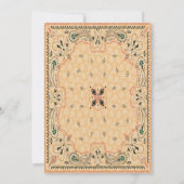 ウエスタンペイズリーパターン結婚式招待状 招待状 (裏面)