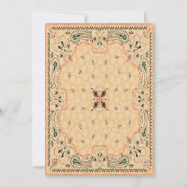 ウエスタンペイズリーパターン結婚式招待状 招待状