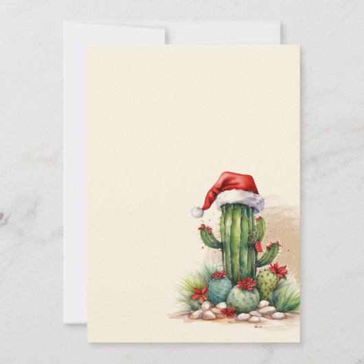 ウエスタンホリデーホームダウンサンタハットカウボーイパーティー セーブザデート (裏面)