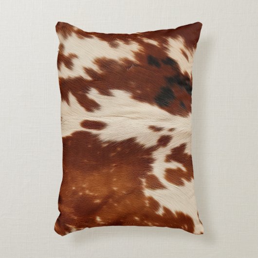 ウエスタンホワイトブラウンブラックコウィド アクセントクッション (正面(垂直))
