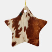 ウエスタンホワイトブラウンブラックコウィド セラミックオーナメント (正面)