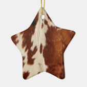 ウエスタンホワイトブラウンブラックコウィド セラミックオーナメント (左)