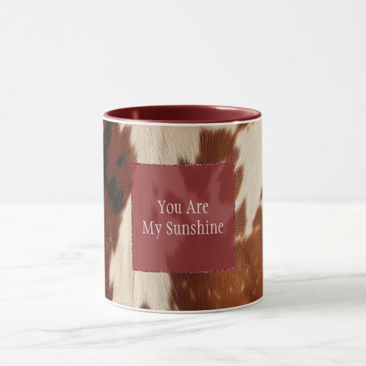 ウエスタンホワイトブラウンブラックコウィド マグカップ (中央)