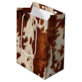 ウエスタンホワイトブラウンブラックコウィド ミディアムペーパーバッグ (正面アングル)