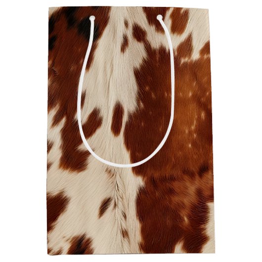 ウエスタンホワイトブラウンブラックコウィド ミディアムペーパーバッグ (正面)