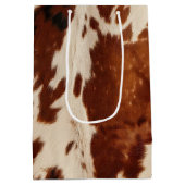 ウエスタンホワイトブラウンブラックコウィド ミディアムペーパーバッグ (裏面)