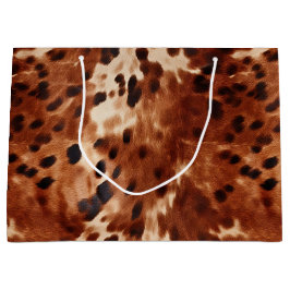 ウエスタンホワイトブラウンブラックコウィド ラージペーパーバッグ