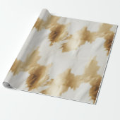 ウエスタンホワイト金ゴールド牛革 ラッピングペーパー (アンロールド)