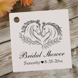 ウエスタンホースエレガントカントリー素朴ブライダルシャワー フェイバータグ