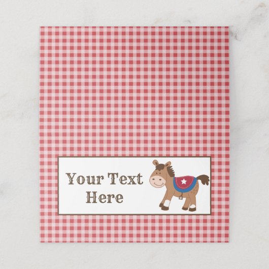 ウエスタンホースカウボーイパーティー座席表 プレイスカード (外部開封)