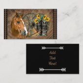 ウエスタンホースカウボーイブーツカウボーイハットワゴンホイール 名刺 (正面/裏面)