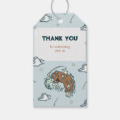 ウエスタンホースカウボーイ誕生日サンキューユーラベル ギフトタグ (正面)