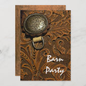 ウエスタンホースサドルバーンパーティー 招待状 (正面/裏面)