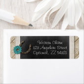 ウエスタンホースシューカントリー女性のカーボーイ差出人住所 ラベル (インサイチュ)