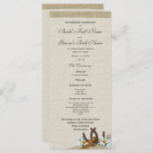 ウエスタンホースシューズとデイジー結婚式 プログラム (正面/裏面)