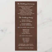 ウエスタンホースシューズとデイジー結婚式 プログラム (裏面)