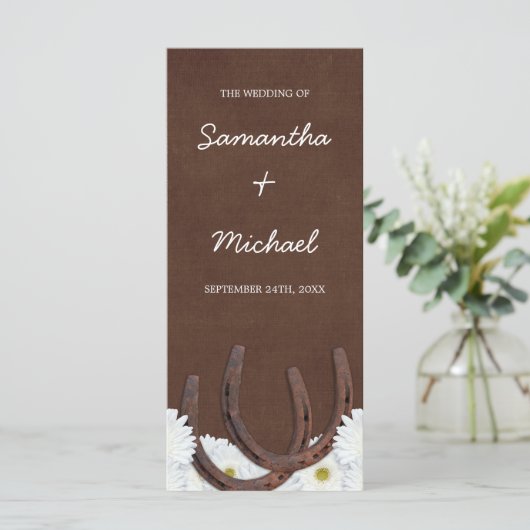 ウエスタンホースシューズとデイジー結婚式 プログラム (スタンド正面)