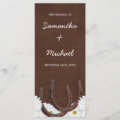 ウエスタンホースシューズとデイジー結婚式 プログラム (正面)