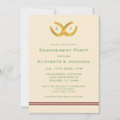 ウエスタンホースシューズ婚約パーティ 招待状 (正面)