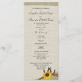 ウエスタンホースシューズ&ヒマワリ結婚式 プログラム (正面)