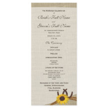 ウエスタンホースシューズ&ヒマワリ結婚式 プログラム