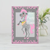 ウエスタンホースパーティー誕生日招待状 招待状 (スタンド正面)