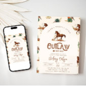 ウエスタンホースベビーシャワー招待状 招待状