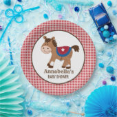 ウエスタンホースボーイベビーシャワー紙プレート ペーパープレート (パーティー)