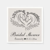 ウエスタンホース素朴カントリーブライダルシャワー スタンダードカクテルナプキン (正面)