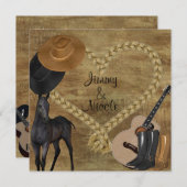 ウエスタンホース結婚式招待状 招待状 (正面/裏面)