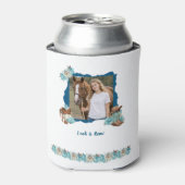 ウエスタンホース フローラル キャン クーラー - ホワイト (缶正面)