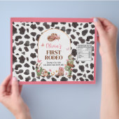 ウエスタンボウピンク女性のカーボーイ誕生日チップバッグラッパー チラシ (手)