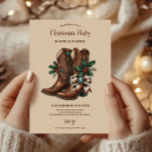 ウエスタンボウ＆ブーツクリスマス 招待状