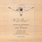 ウエスタンボヘミアンフローラカウースカル結婚ズ アクリル招待状 (正面)