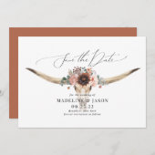 ウエスタンボヘミアンフローラカウースカル結婚ズ セーブザデート (正面/裏面)