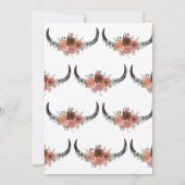 ウエスタンボヘミアンフローラカウースカル結婚ズ 招待状 (裏面)