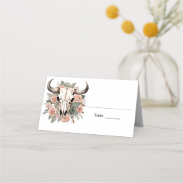 ウエスタンボホカウフローラスカルセージ結婚ズ プレイスカード