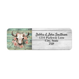 ウエスタンボホカウフローラスカルセージ結婚ズ ラベル