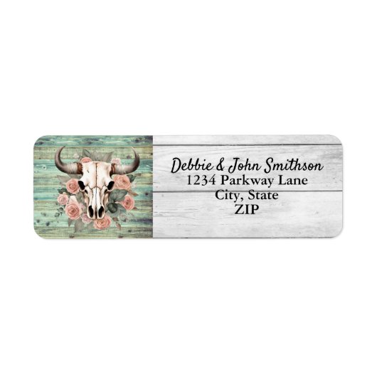 ウエスタンボホカウフローラスカルセージ結婚ズ ラベル (正面)