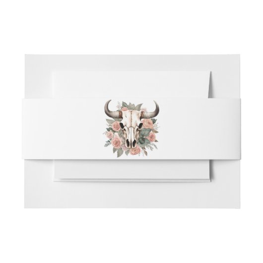 ウエスタンボホカウフローラスカルセージ結婚ズ 招待状ベリーバンド (正面例)