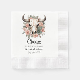 ウエスタンボホカウフローラスカルセージ結婚ズ 縁ありカクテルナプキン