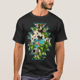 ウエスタンボホカントリーコウィドターコイズサボテン Tシャツ